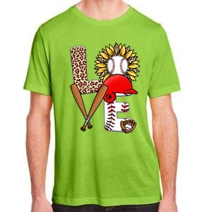 Softball Mom T Shirts, Love Soccer Leopard Sunflower Sports Ball Valentine Day Adult ChromaSoft Performance T-Shirt