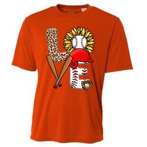 Softball Mom T Shirts, Love Soccer Leopard Sunflower Sports Ball Valentine Day Cooling Performance Crew T-Shirt