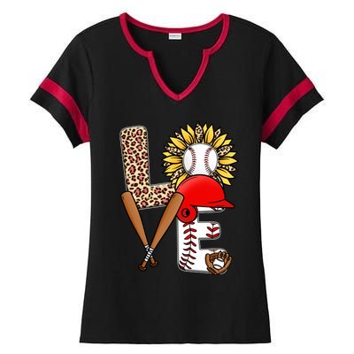 Softball Mom T Shirts, Love Soccer Leopard Sunflower Sports Ball Valentine Day Ladies Halftime Notch Neck Tee