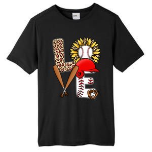 Softball Mom T Shirts, Love Soccer Leopard Sunflower Sports Ball Valentine Day Tall Fusion ChromaSoft Performance T-Shirt