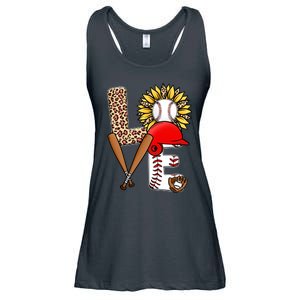 Softball Mom T Shirts, Love Soccer Leopard Sunflower Sports Ball Valentine Day Ladies Essential Flowy Tank