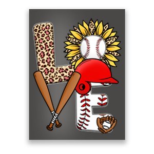 Softball Mom T Shirts, Love Soccer Leopard Sunflower Sports Ball Valentine Day Poster