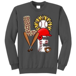 Softball Mom T Shirts, Love Soccer Leopard Sunflower Sports Ball Valentine Day Tall Sweatshirt