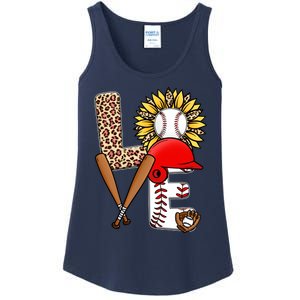 Softball Mom T Shirts, Love Soccer Leopard Sunflower Sports Ball Valentine Day Ladies Essential Tank