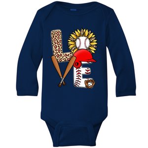 Softball Mom T Shirts, Love Soccer Leopard Sunflower Sports Ball Valentine Day Baby Long Sleeve Bodysuit