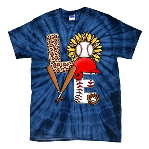 Softball Mom T Shirts, Love Soccer Leopard Sunflower Sports Ball Valentine Day Tie-Dye T-Shirt