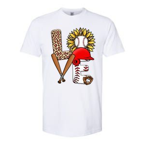 Softball Mom T Shirts, Love Soccer Leopard Sunflower Sports Ball Valentine Day Softstyle CVC T-Shirt