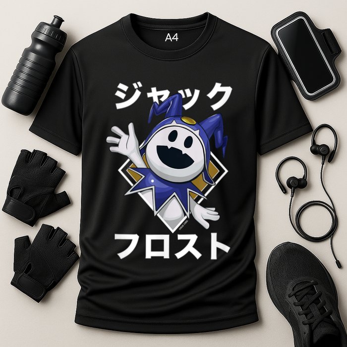 Shin Megami Tensei V: Vengeance Jack Frost Katakana Atlus Cooling Performance Crew T-Shirt