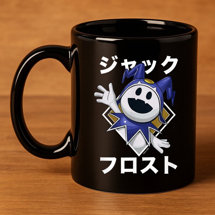 Shin Megami Tensei V: Vengeance Jack Frost Katakana Atlus 11oz C Handle Ceramic Mug