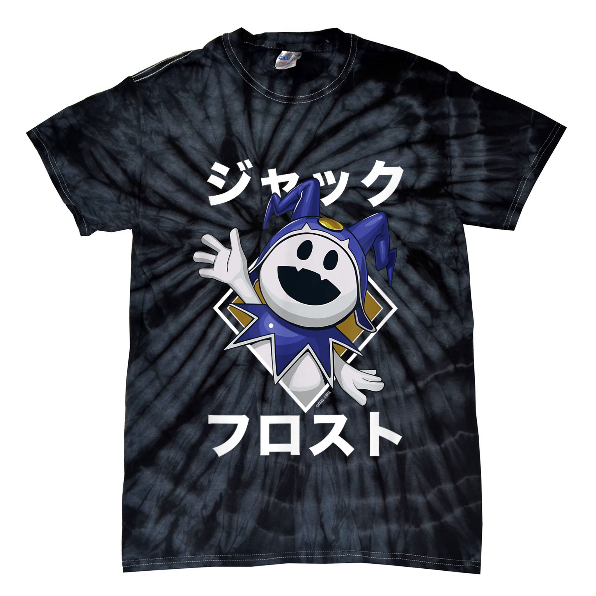 Shin Megami Tensei V: Vengeance Jack Frost Katakana Atlus Tie-Dye T-Shirt