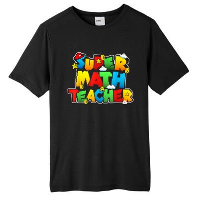 Super Math Teacher Funny Back To School Tall Fusion ChromaSoft Performance T-Shirt