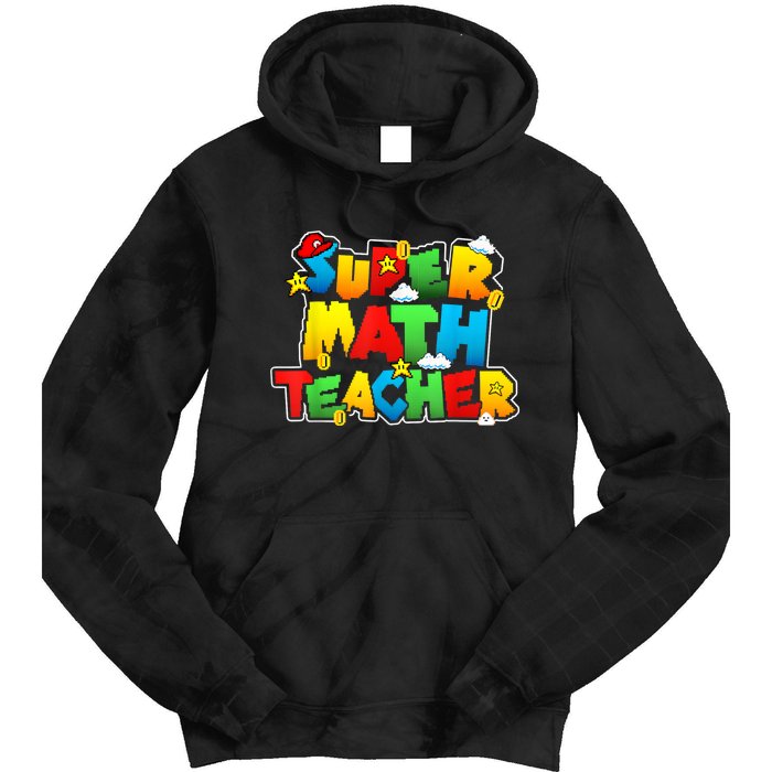 Super Math Teacher Funny Back To School Tie Dye Hoodie