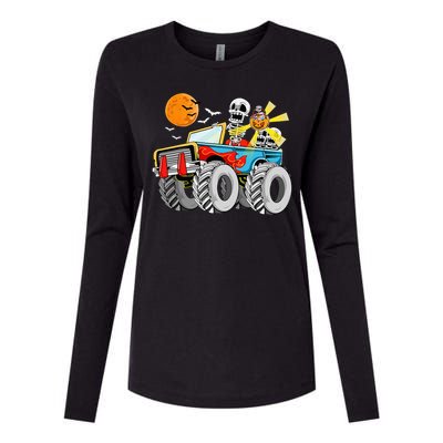 Spooky Monster Truck Halloween Costume Womens Cotton Relaxed Long Sleeve T-Shirt