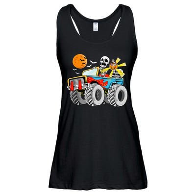 Spooky Monster Truck Halloween Costume Ladies Essential Flowy Tank