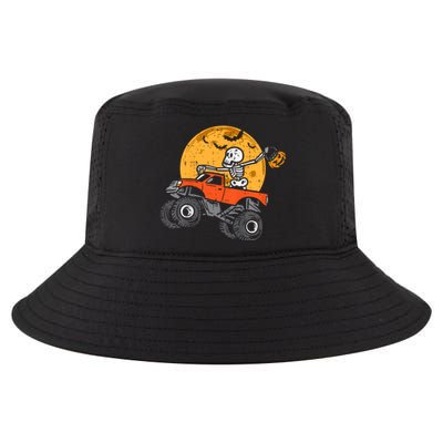 Skeleton Monster Truck Moon Candy Halloween Cool Comfort Performance Bucket Hat