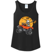 Skeleton Monster Truck Moon Candy Halloween Ladies Essential Tank