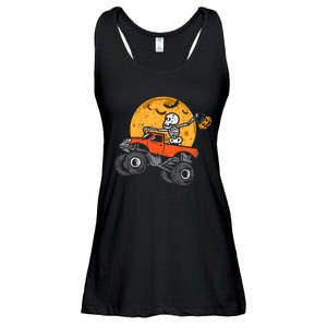 Skeleton Monster Truck Moon Candy Halloween Ladies Essential Flowy Tank