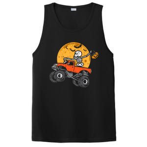 Skeleton Monster Truck Moon Candy Halloween PosiCharge Competitor Tank