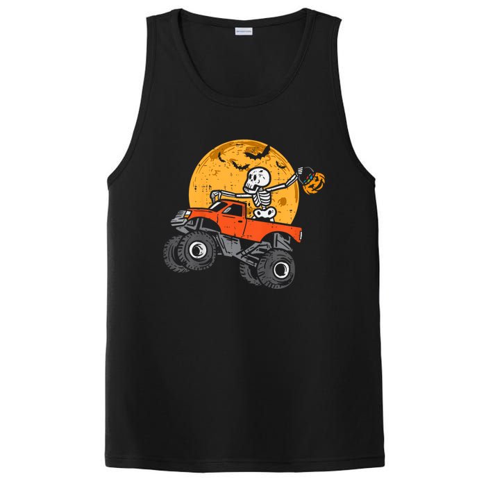 Skeleton Monster Truck Moon Candy Halloween PosiCharge Competitor Tank