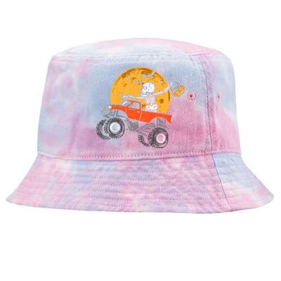 Skeleton Monster Truck Moon Candy Halloween Tie-Dyed Bucket Hat