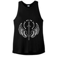 St. Michael The Archangel Defend Us In Battle Ladies PosiCharge Tri-Blend Wicking Tank