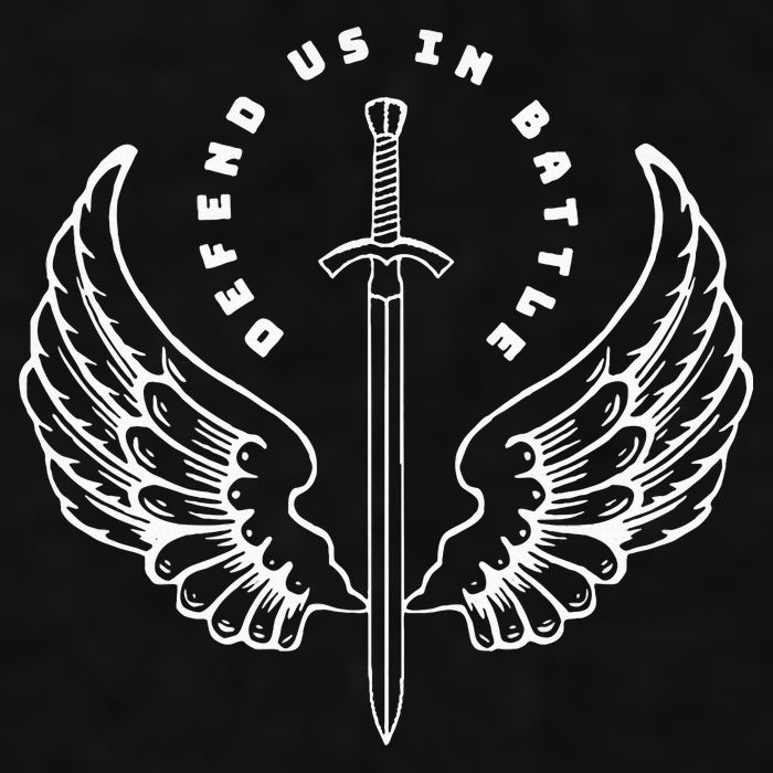 St. Michael The Archangel Defend Us In Battle Ladies PosiCharge Tri-Blend Wicking Tank