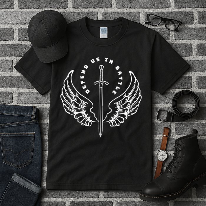 St. Michael The Archangel Defend Us In Battle Tall T-Shirt