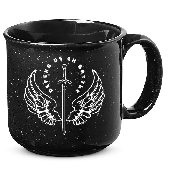 St. Michael The Archangel Defend Us In Battle 15oz Campfire Ceramic Mug