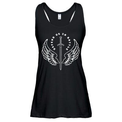 St. Michael The Archangel Defend Us In Battle Ladies Essential Flowy Tank