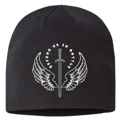 St. Michael The Archangel Defend Us In Battle Sustainable Beanie