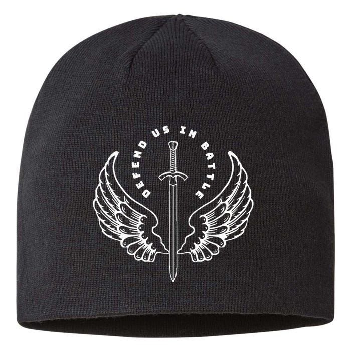 St. Michael The Archangel Defend Us In Battle Sustainable Beanie