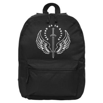 St. Michael The Archangel Defend Us In Battle 16 in Basic Backpack