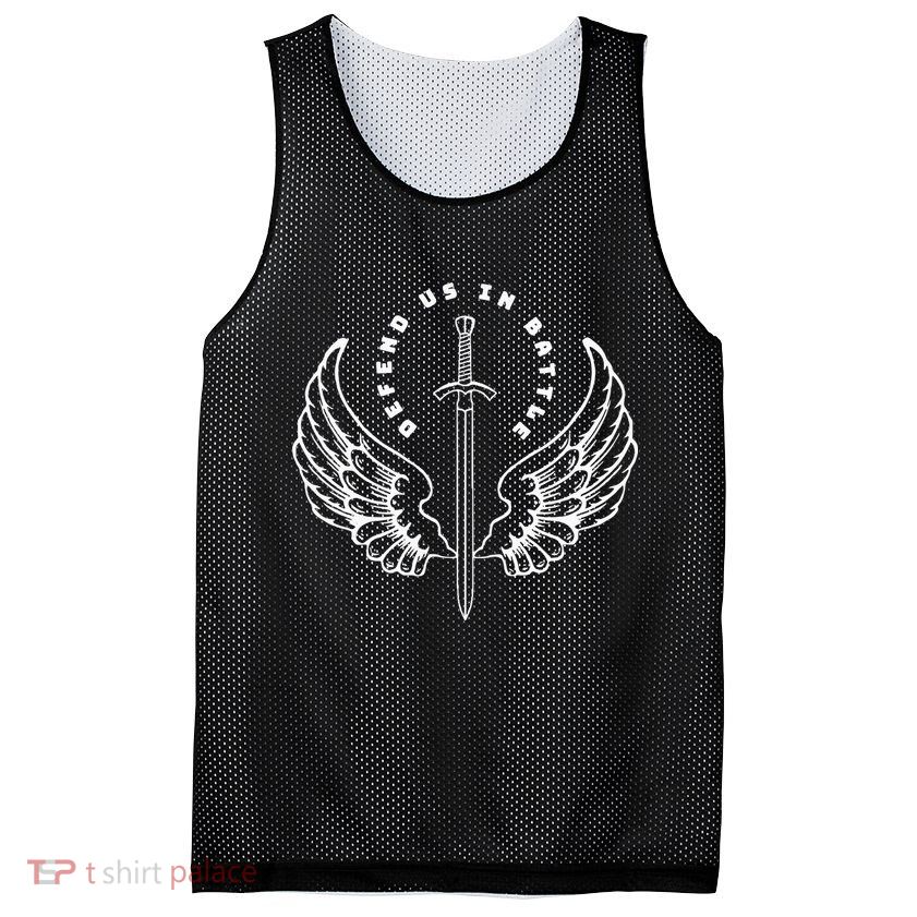 St. Michael The Archangel Defend Us In Battle Mesh Reversible Basketball Jersey Tank