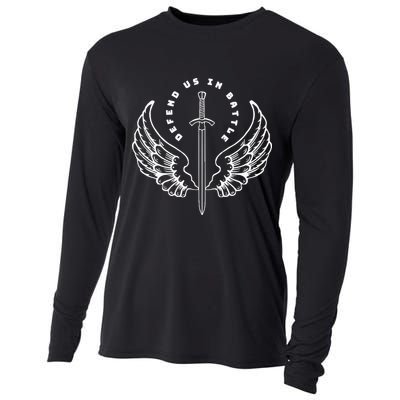 St. Michael The Archangel Defend Us In Battle Cooling Performance Long Sleeve Crew