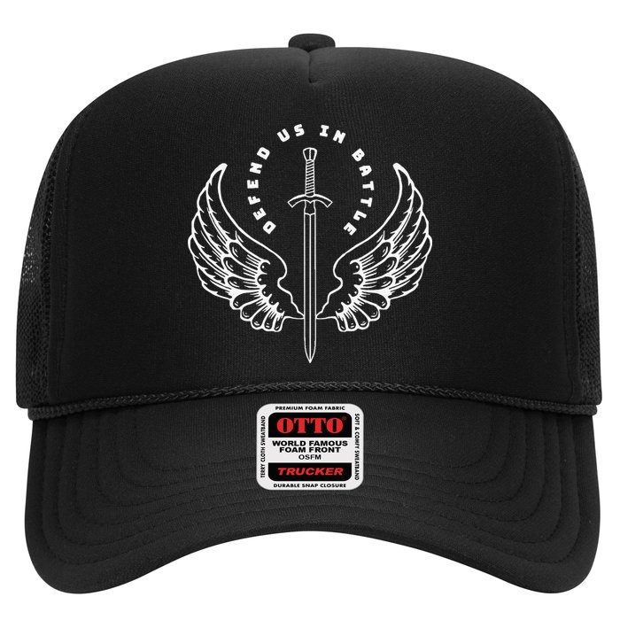 St. Michael The Archangel Defend Us In Battle Trucker Hat