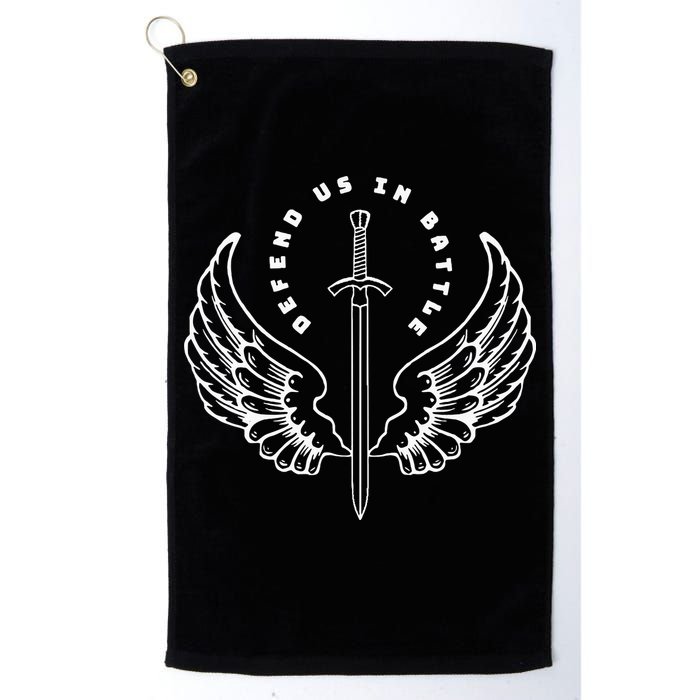 St. Michael The Archangel Defend Us In Battle Golf Towel