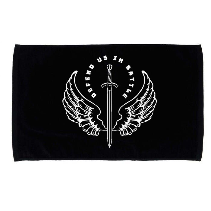St. Michael The Archangel Defend Us In Battle Microfiber Hand Towel