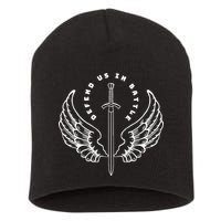 St. Michael The Archangel Defend Us In Battle Short Acrylic Beanie
