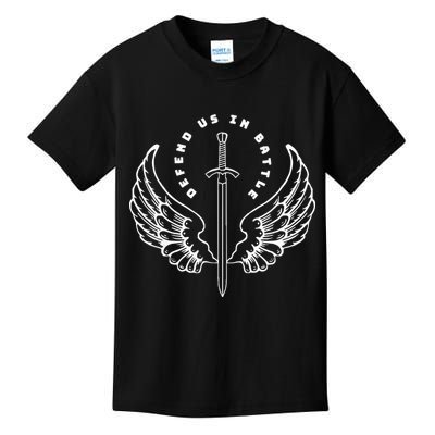 St. Michael The Archangel Defend Us In Battle Kids T-Shirt