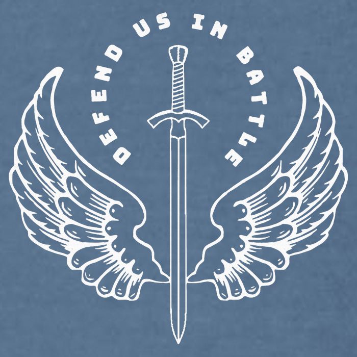 St. Michael The Archangel Defend Us In Battle Garment-Dyed Sweatshirt