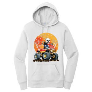 Skeleton Monster Truck Moon Candy Boy Halloween Women's Pullover Hoodie