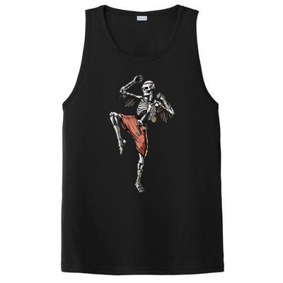 Skeleton Muay Thai Boxing Karate Kickboxing Martial Arts Gift PosiCharge Competitor Tank