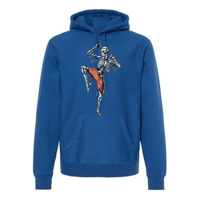 Skeleton Muay Thai Boxing Karate Kickboxing Martial Arts Gift Premium Hoodie