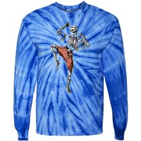 Skeleton Muay Thai Boxing Karate Kickboxing Martial Arts Gift Tie-Dye Long Sleeve Shirt