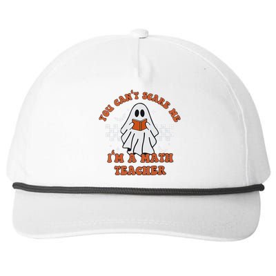 Spooky Math Teacher Retro Cute Ghost Design Snapback Five-Panel Rope Hat