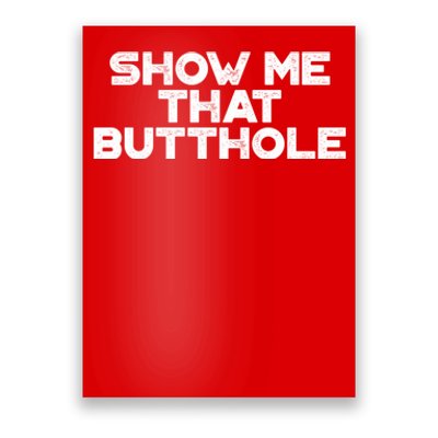 Show Me That Butthole Funny Adult Humor Poster