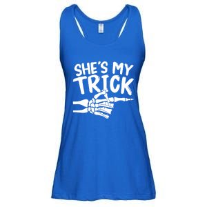 Shes My Trick Hes My Treat Skeleton Hand Halloween Couples Gift Ladies Essential Flowy Tank