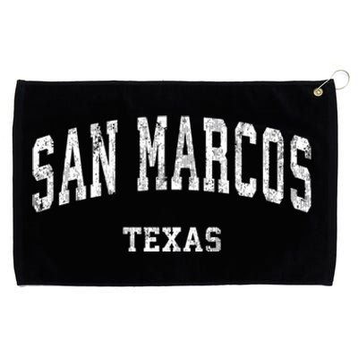 San Marcos Texas Tx Vintage Varsity Sports Grommeted Golf Towel