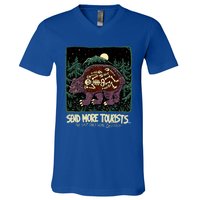 Send More Tourists The Last Ones Were Delicious V-Neck T-Shirt