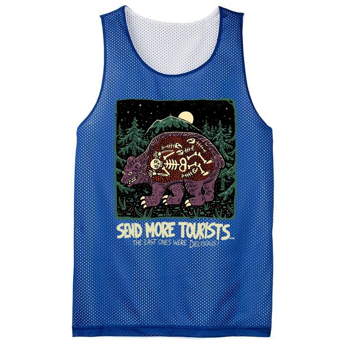 Send More Tourists The Last Ones Were Delicious Mesh Reversible Basketball Jersey Tank